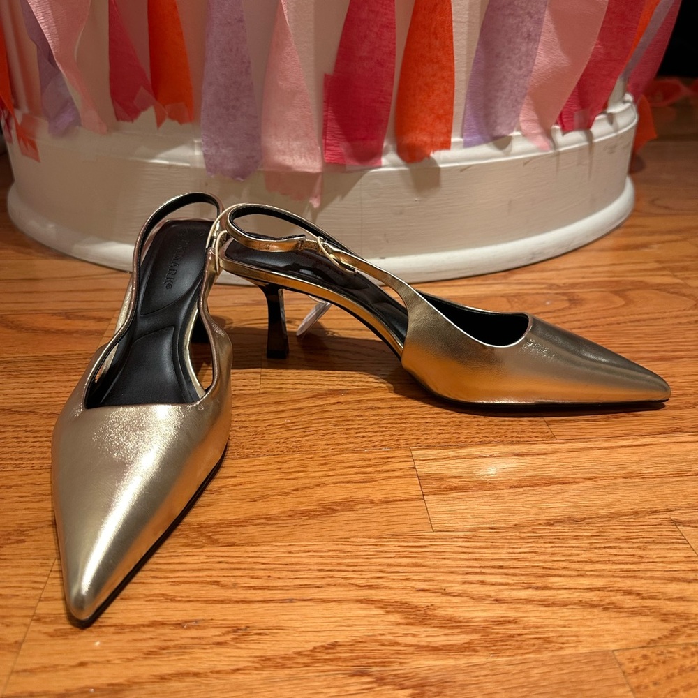 Primark Metallic Gold Slingback Heels